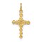 14K Yellow Gold Cross Charm Pendant Religious Jewerly 19mm x 10mm
